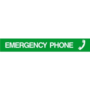 Green rectangular sign with white text reading 