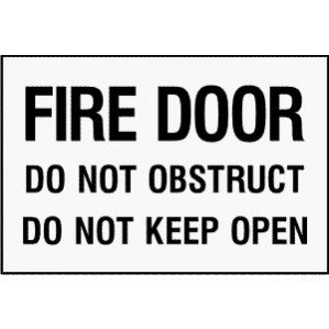EM68 Signs of Safety Fire Door Do Not Obstruct Do Not Keep Open signs