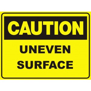 CA34 Signs of Safety Caution Uneven Surface