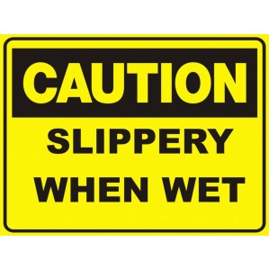 A signsofsafety caution slip sign in yellow and black, stating 